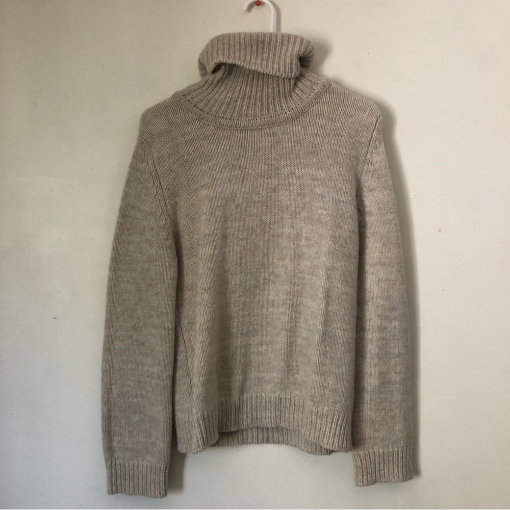 cream knit turtleneck